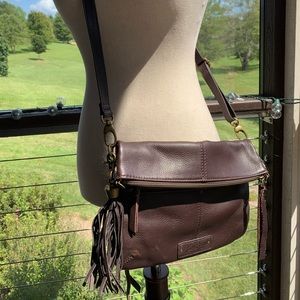 LUCKY BRAND Del Rey Leather Crossbody Clutch Purse